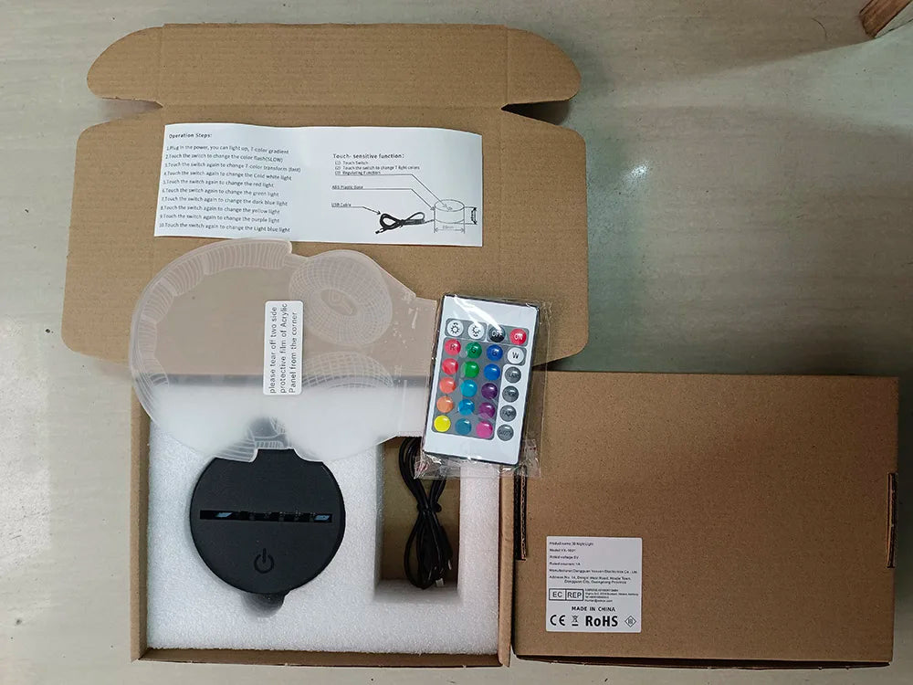 Romantic Love Led Night Lamp Heart-Shaped Night Light Room Decor Desk Ornament 3d Lamp Birthday Present Girlfriend Lovers Gift